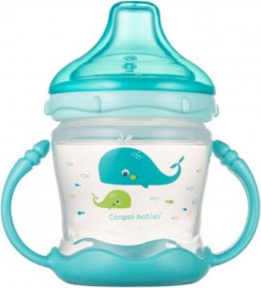 Canpol babies tréninkový hrníček Love and sea modrá 180 ml - obrázek 1