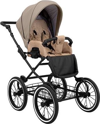 Kočárek Kunert Romantic Eco dvojkombinace Černý rám/béžový - obrázek 3