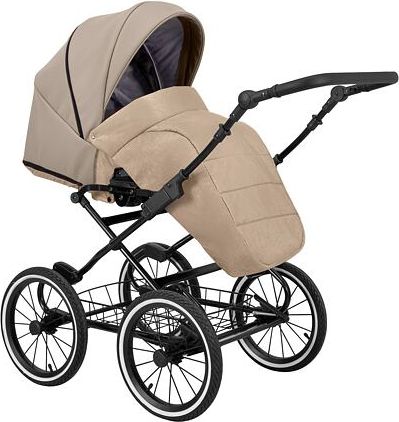 Kočárek Kunert Romantic Eco dvojkombinace Černý rám/béžový - obrázek 4