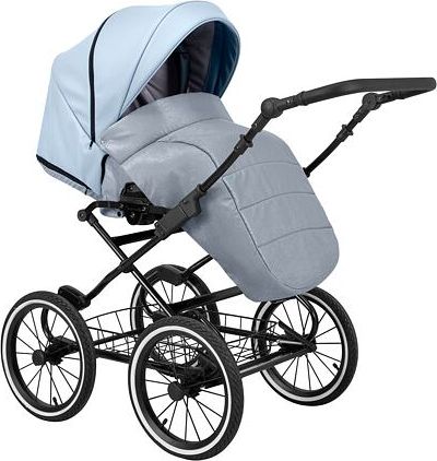 Kočárek Kunert Romantic Eco dvojkombinace Černý rám/modrý - obrázek 4