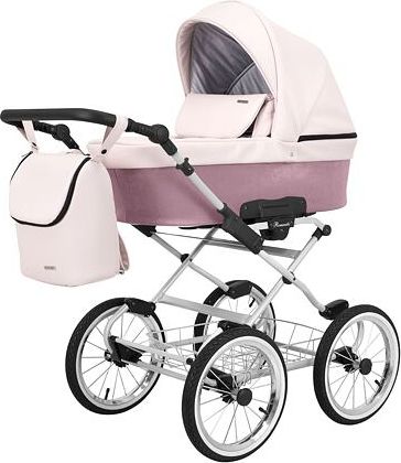 Kočárek Kunert Romantic Eco dvojkombinace Šedý rám/růžový - obrázek 1