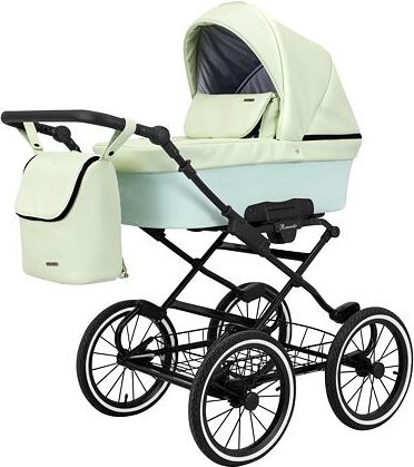 Kočárek Kunert Romantic Eco trojkombinace Černý rám/mátový - obrázek 1