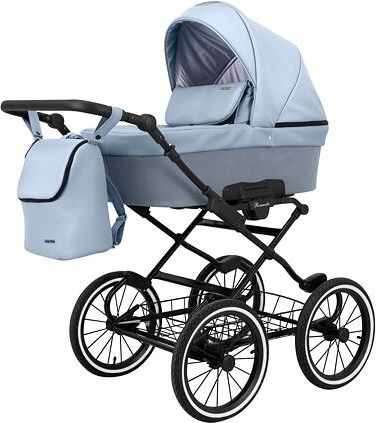 Kočárek Kunert Romantic Eco trojkombinace Černý rám/modrý - obrázek 1