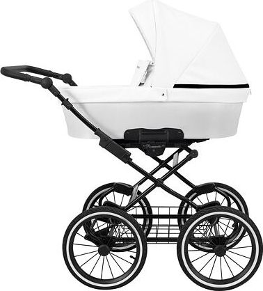 Kočárek Kunert Romantic Eco trojkombinace Černý rám/bílý - obrázek 2