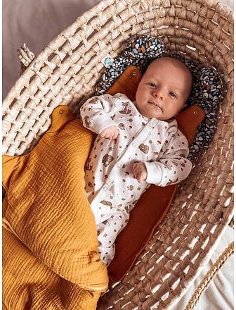 Spací pytel pro děti Infantilo Baby Soft Mušelínový žlutý - obrázek 2