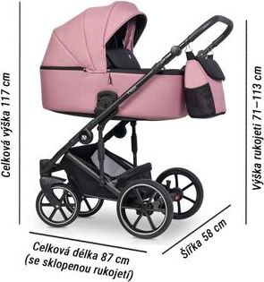 Kočárek Riko Trex 2022 dvojkombinace Energy pink - obrázek 2