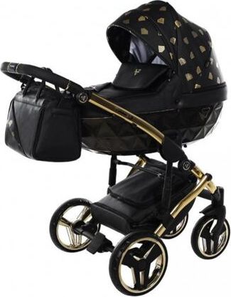 Kočárek Junama Glow V2 dvojkombinace 05 Black/Gold - obrázek 1
