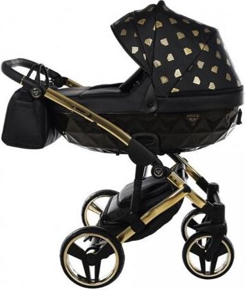 Kočárek Junama Glow V2 dvojkombinace 05 Black/Gold - obrázek 3