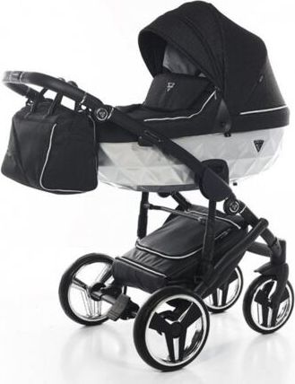 Kočárek Junama Mirror Satin V2 dvojkombinace 01 Black/Silver - obrázek 1