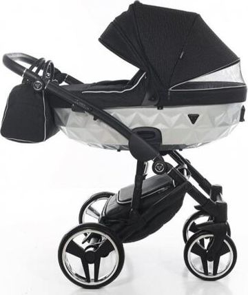 Kočárek Junama Mirror Satin V2 dvojkombinace 01 Black/Silver - obrázek 4
