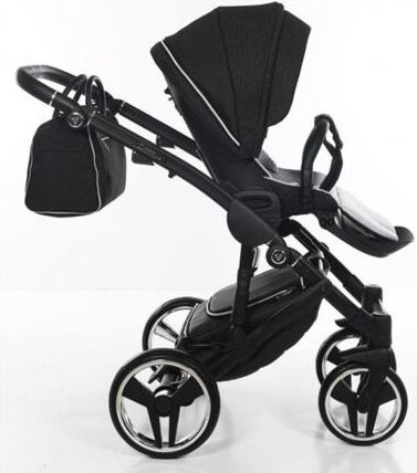 Kočárek Junama Mirror Satin V2 dvojkombinace 01 Black/Silver - obrázek 11
