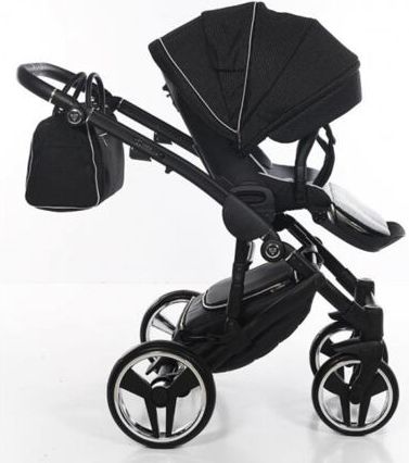 Kočárek Junama Mirror Satin V2 dvojkombinace 01 Black/Silver - obrázek 12