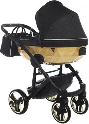 Kočárek Junama Mirror Satin V2 dvojkombinace 03 Black/Gold - obrázek 5