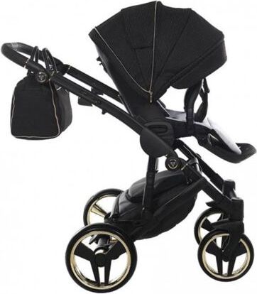 Kočárek Junama Mirror Satin V2 dvojkombinace 03 Black/Gold - obrázek 10