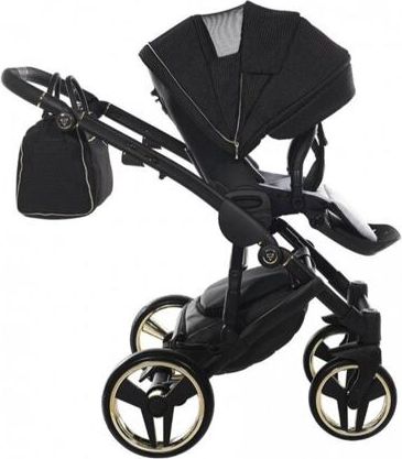 Kočárek Junama Mirror Satin V2 dvojkombinace 03 Black/Gold - obrázek 11