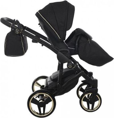 Kočárek Junama Mirror Satin V2 dvojkombinace 03 Black/Gold - obrázek 12