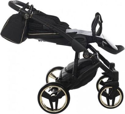 Kočárek Junama Mirror Satin V2 dvojkombinace 03 Black/Gold - obrázek 13