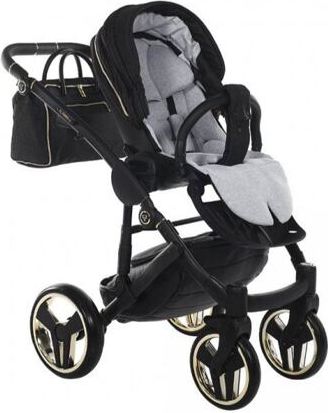 Kočárek Junama Mirror Satin V2 dvojkombinace 03 Black/Gold - obrázek 15