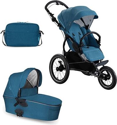 Kočárek X-lander X-Run 2021 dvojkombinace Petrol Blue - obrázek 1