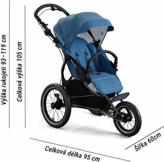 Kočárek X-lander X-Run 2021 dvojkombinace Petrol Blue - obrázek 3