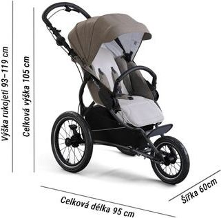 Set kočárek X-lander X-Run + isofix 2021 Evening grey - obrázek 4