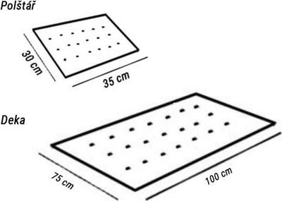 Set Medi do postýlky přikrývka + polštář růžová/bílé hvězdičky - obrázek 2