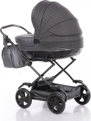 Kočárek pro panenky Junama Mini Saphire 02 Anthracite grey - obrázek 2