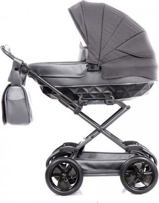 Kočárek pro panenky Junama Mini Saphire 02 Anthracite grey - obrázek 4