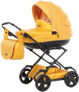 Kočárek pro panenky Junama Mini Saphire 05 Golden yellow - obrázek 1