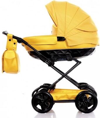 Kočárek pro panenky Junama Mini Saphire 05 Golden yellow - obrázek 2