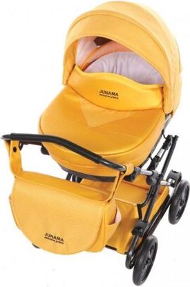 Kočárek pro panenky Junama Mini Saphire 05 Golden yellow - obrázek 5