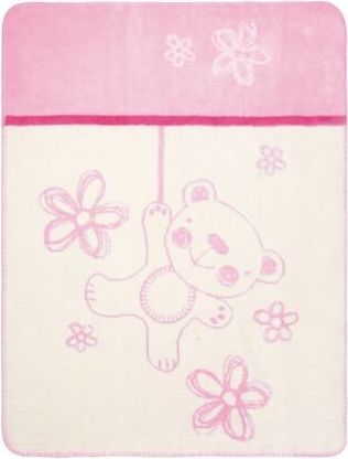 Dětská deka Baby Matex TEDDY 75x100 růžová - obrázek 2