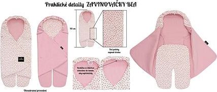 Zavinovačka do autosedačky Bea Emitex růžová - obrázek 6