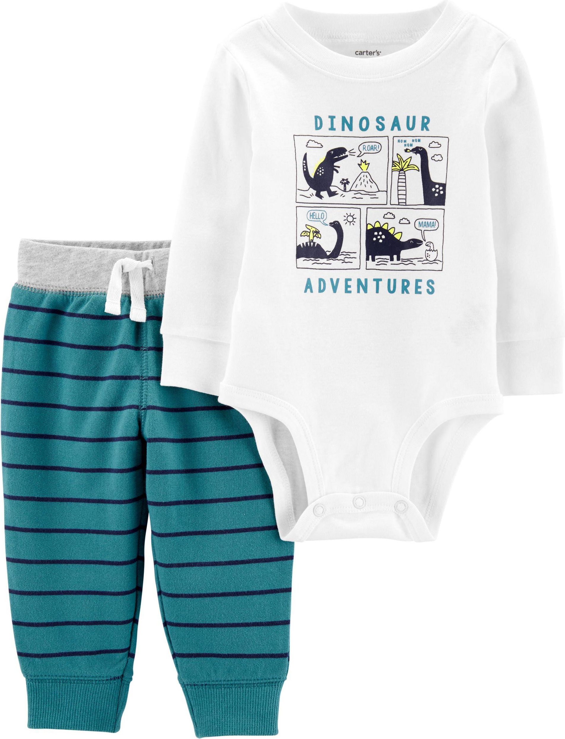 SET CARTER'S, PŘÍBĚH S DINOSAURY, MODRÝ, BAVLNA Velikost: 18M - obrázek 1