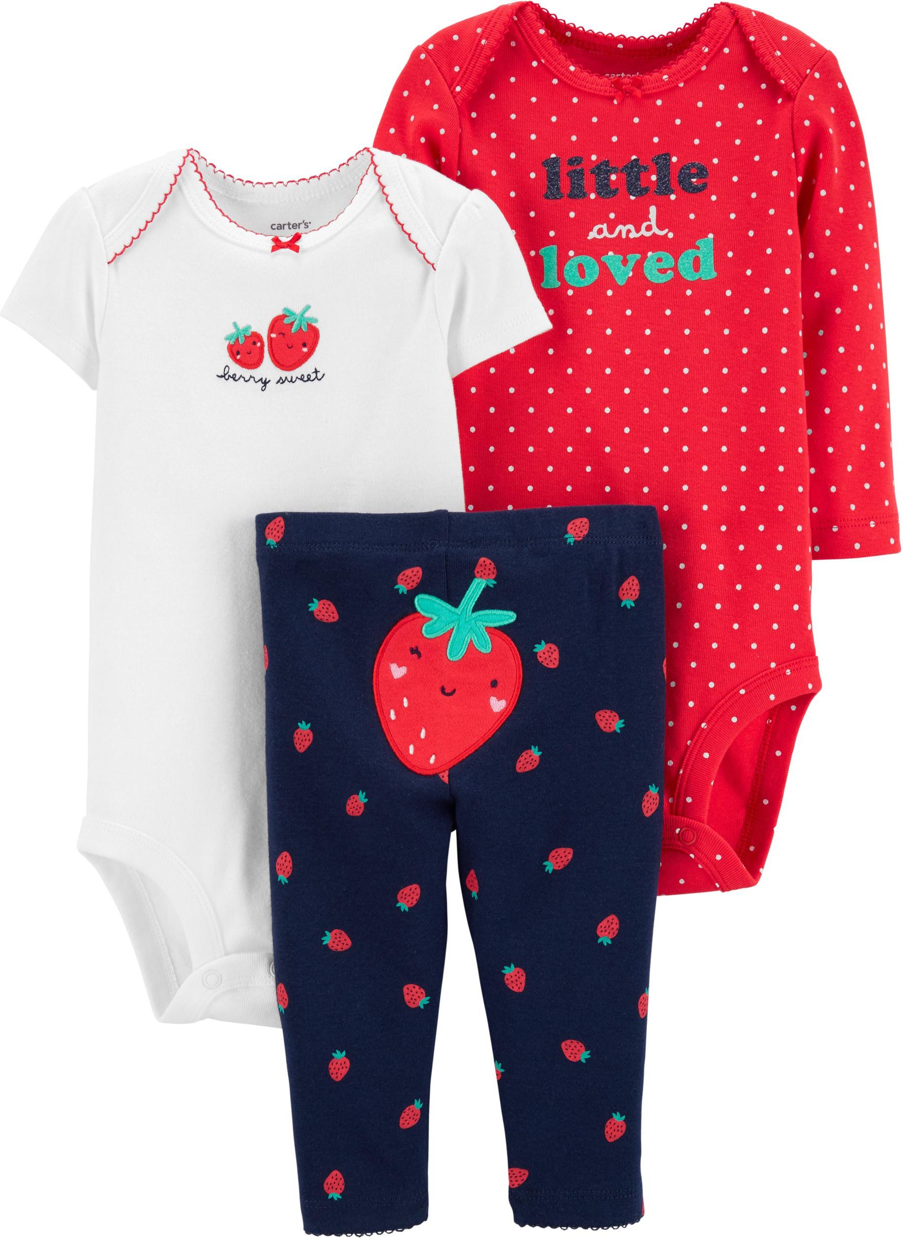 SET CARTER'S, S JAHODAMI, ČERVENÝ, MODRÝ, BÍLÝ, BAVLNA Velikost: 9M - obrázek 1