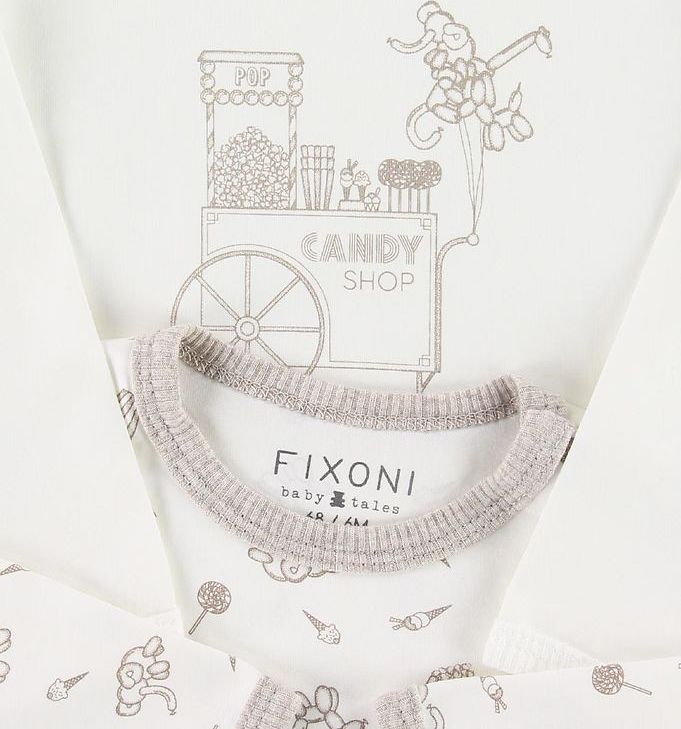 BODY FIXONI KOJENECKÉ. 2 KS, CANDY SHOP, BÍLÉ, BAVLNA Velikost: 56 - obrázek 3