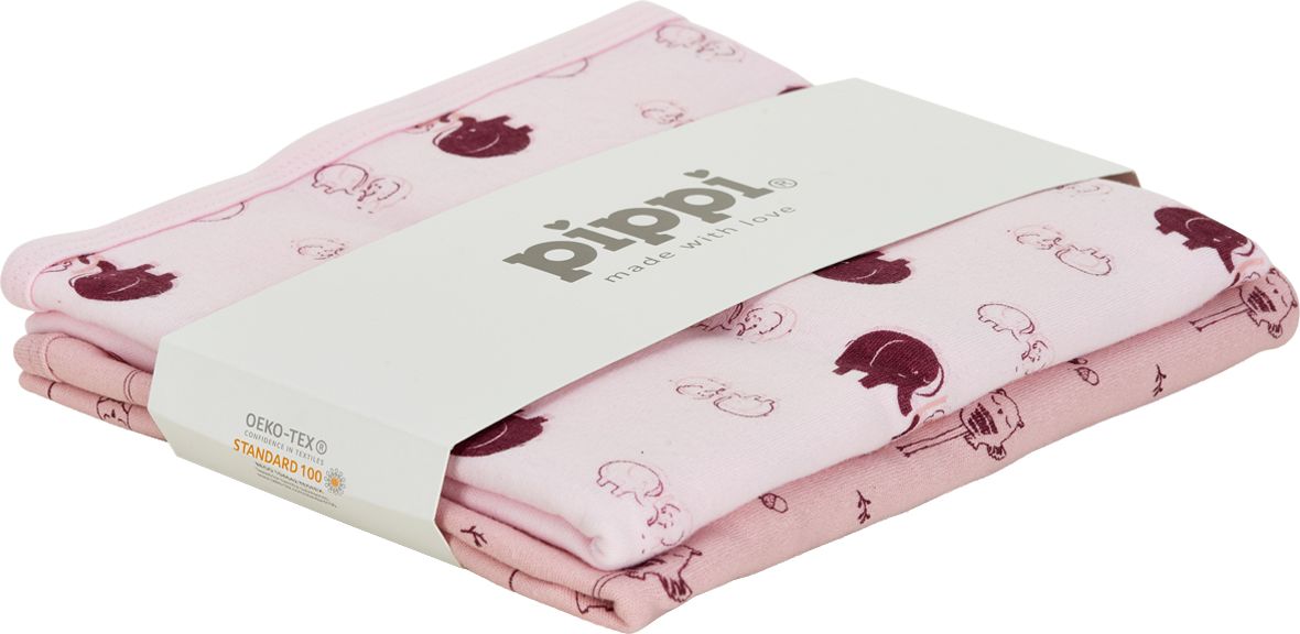 DEKA PIPPI 2 KS, SE SLONY A SOVIČKAMI, RŮŽOVÉ, BAVLNA Velikost: ONE SIZE - obrázek 2