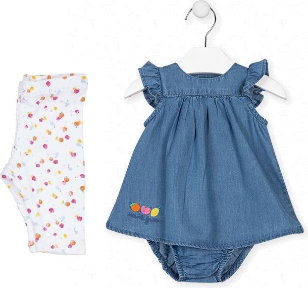 ŠATY LOSAN S LEGÍNAMI, LETNÍ, DENIM, BAVLNA Velikost: 56 - obrázek 1