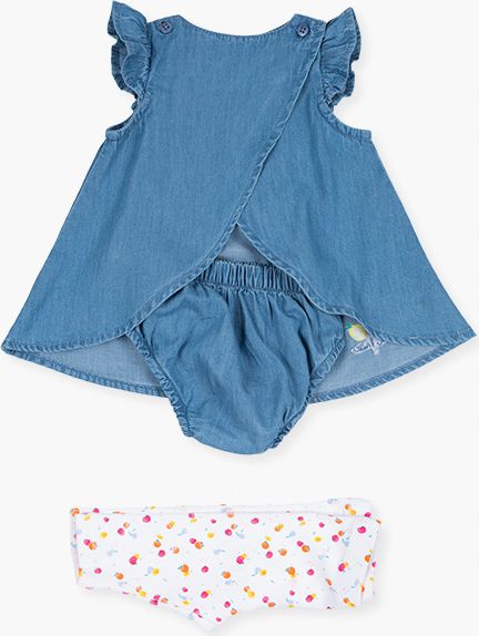 ŠATY LOSAN S LEGÍNAMI, LETNÍ, DENIM, BAVLNA Velikost: 56 - obrázek 3