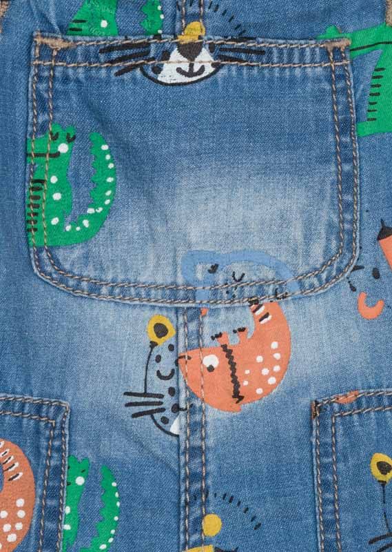 ŠORTKY LOSAN S LACLEM, SE ZVÍŘÁTKY, DENIM Velikost: 68 - obrázek 4