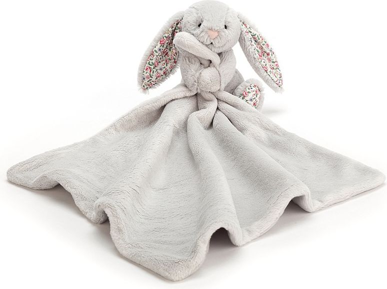 MUCHLÁČEK JELLYCAT S KRÁLÍČKEM A KYTIČKAMI, SILVER - obrázek 1