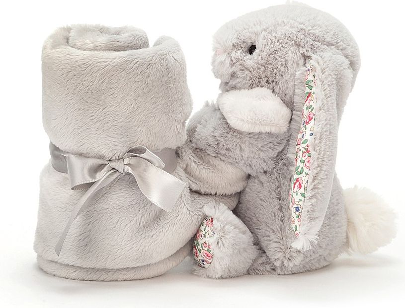 MUCHLÁČEK JELLYCAT S KRÁLÍČKEM A KYTIČKAMI, SILVER - obrázek 3