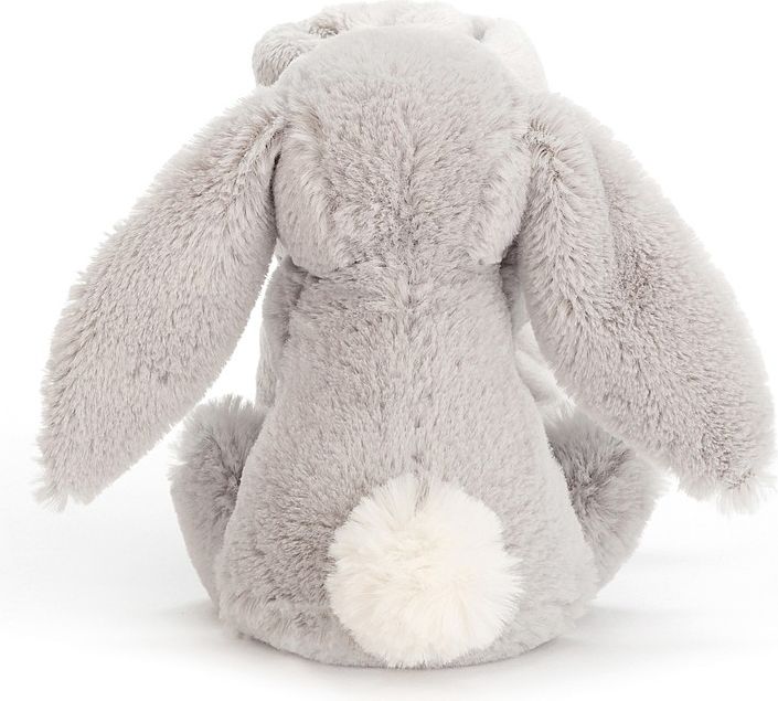 MUCHLÁČEK JELLYCAT S KRÁLÍČKEM A KYTIČKAMI, SILVER - obrázek 4