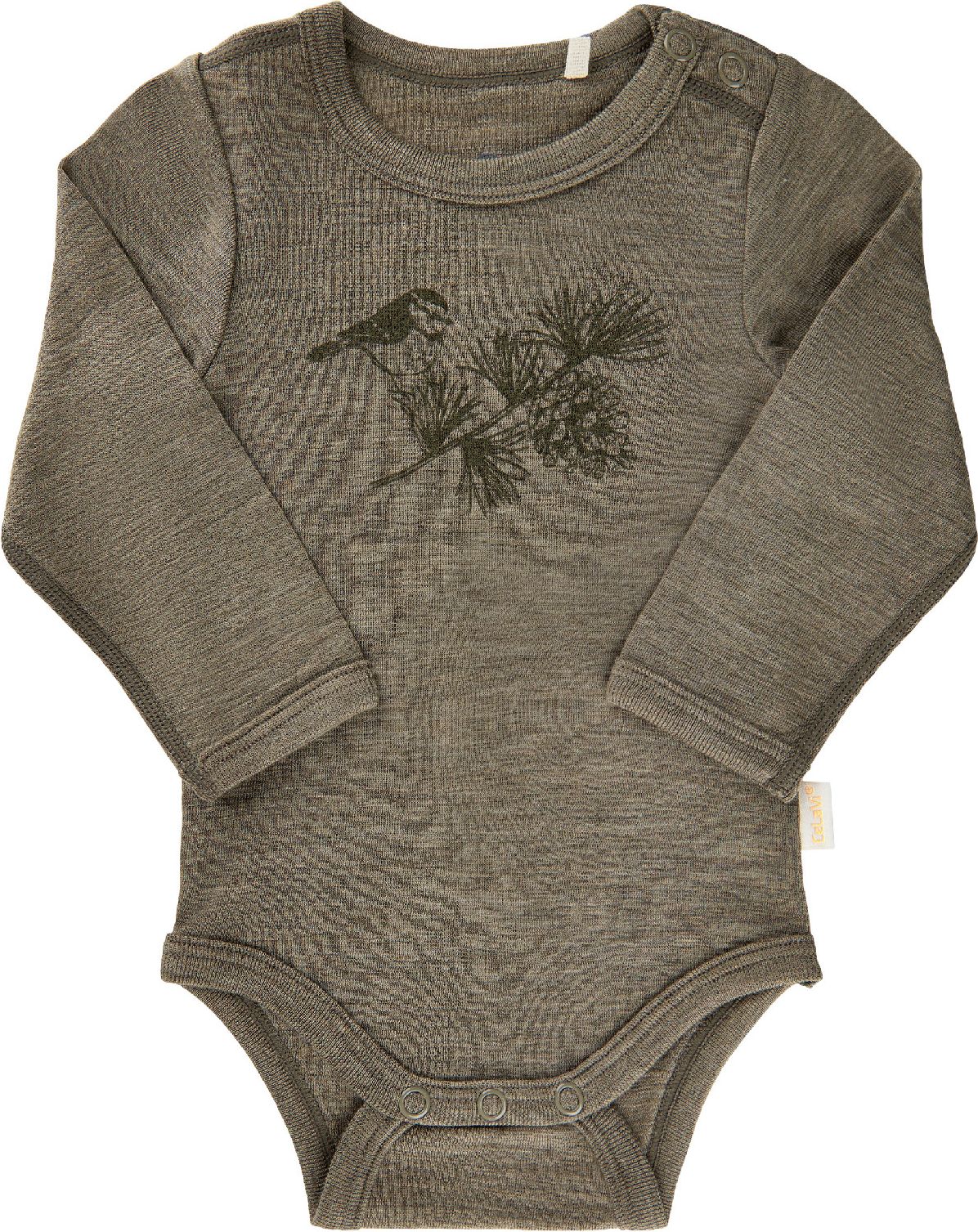 BODY CELAVI KOJENECKÉ, PTÁČEK, COVERT GREEN MERINO VLNA Velikost: 100 - obrázek 1