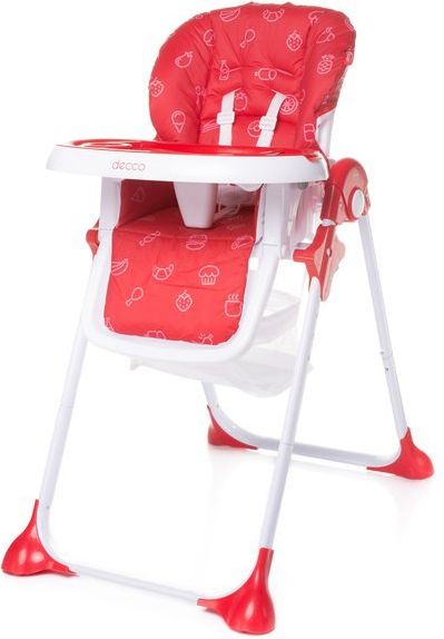 4Baby Jídelní židlička DECCO barva RED - obrázek 1