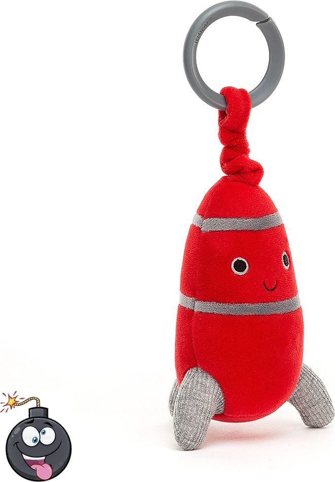 CHRASTÍCÍ RAKETA JELLYCAT, VIBRAČNÍ, ZÁVĚSNÁ - obrázek 1