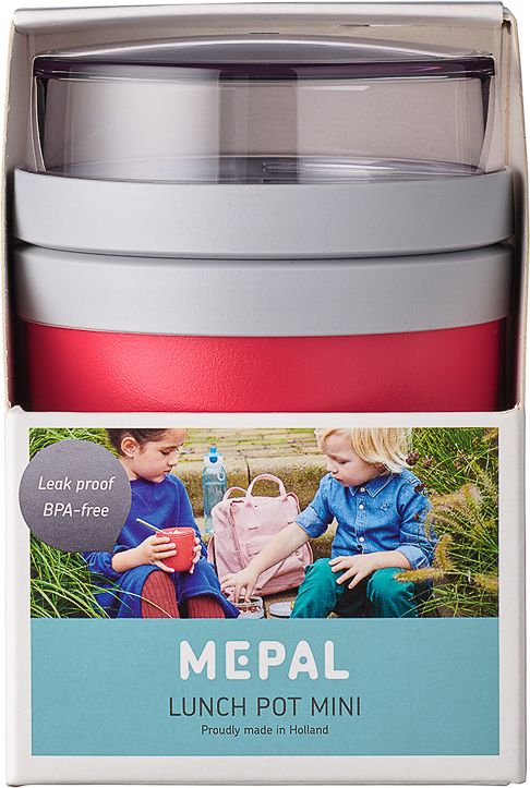 DÓZA NA JÍDLO MEPAL, ELLIPSE DĚLENÁ 300 + 120 ML, NORDIC RED - obrázek 2