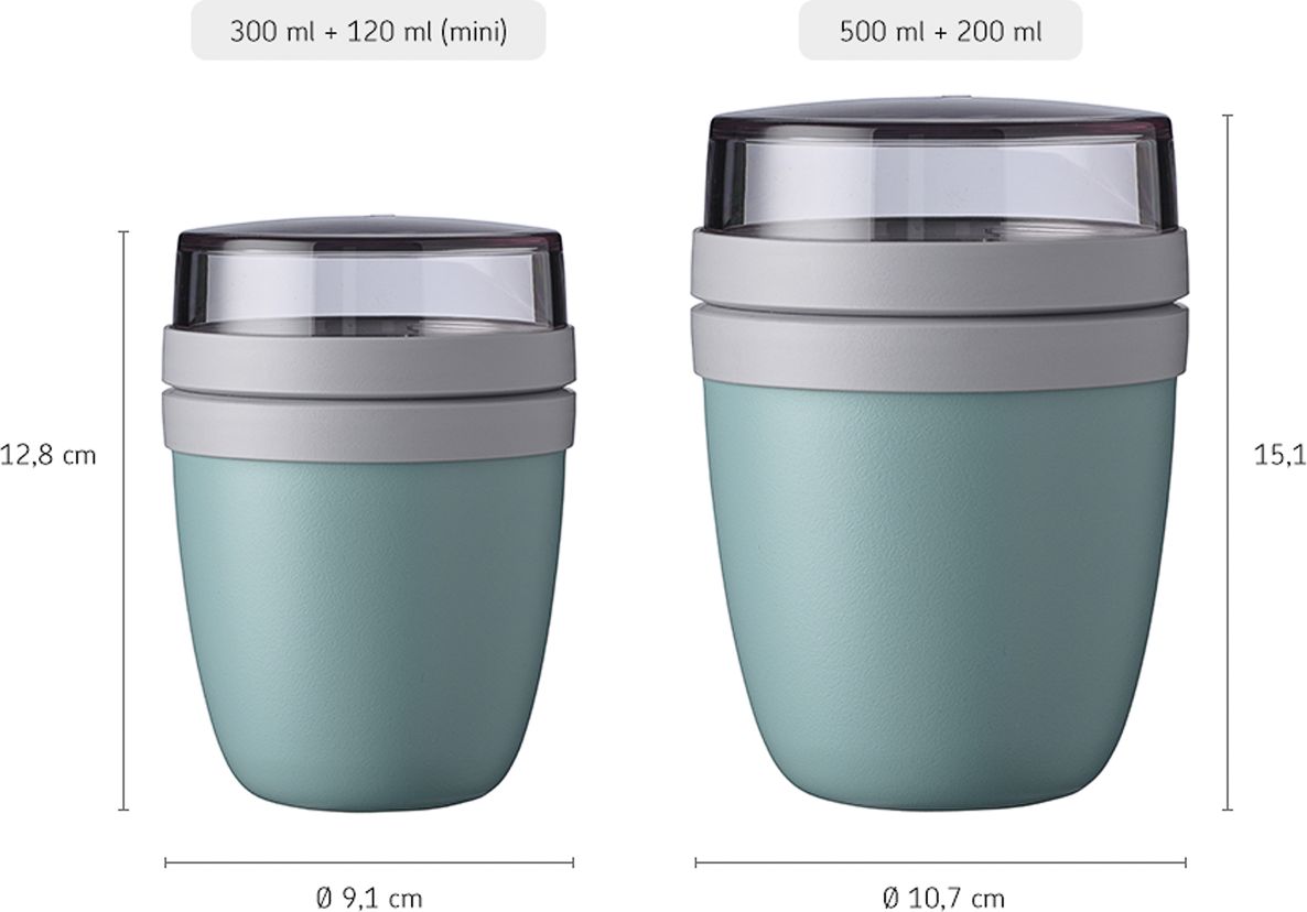 DÓZA NA JÍDLO MEPAL, ELLIPSE DĚLENÁ 300 + 120 ML, NORDIC RED - obrázek 8