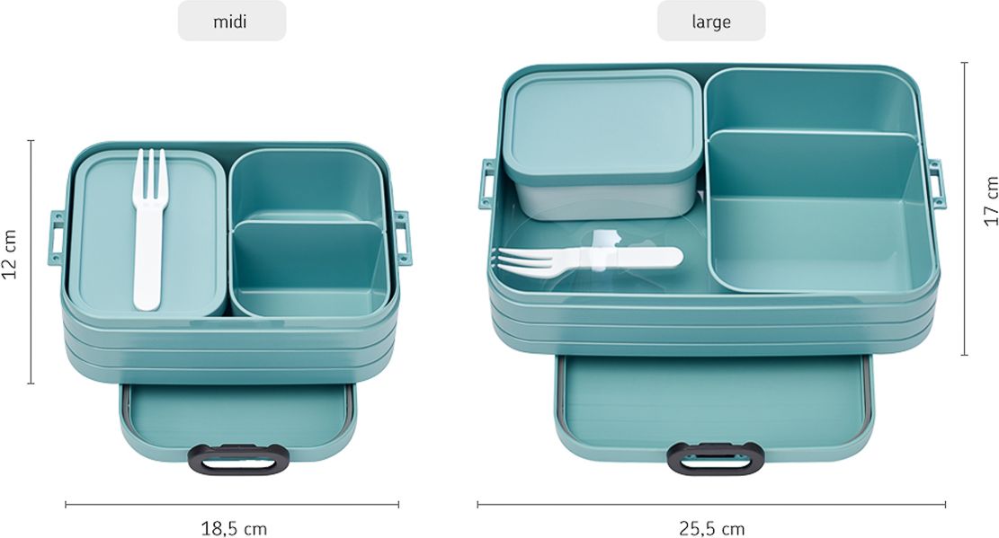 SVAČINOVÝ BOX MEPAL, BENTO MIDI 900 ML, NORDIC GREEN - obrázek 6