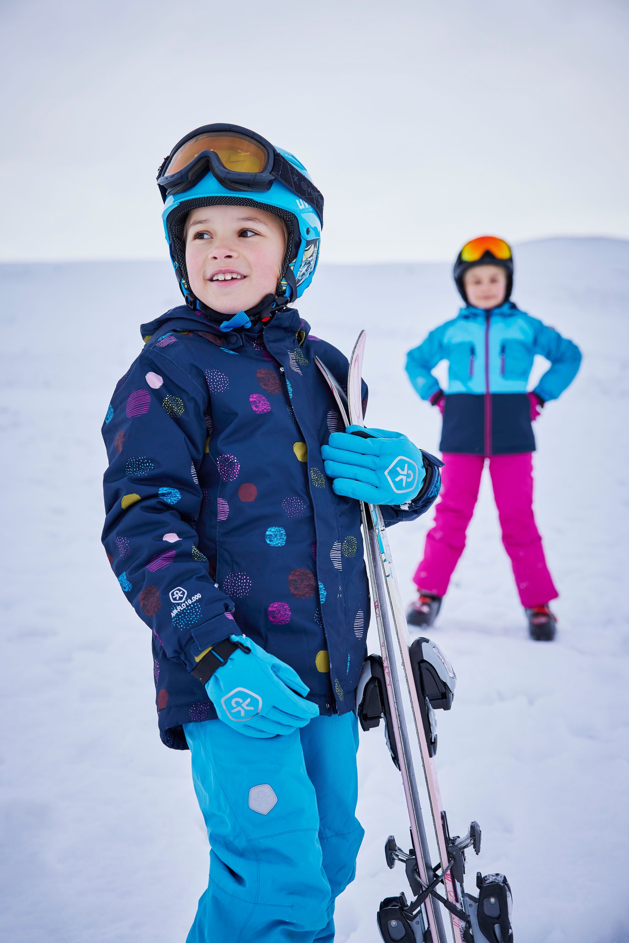 DĚTSKÉ RUKAVICE COLOR KIDS S MEMBRÁNOU, PRSTOVÉ, BLUE Velikost: 4-6 LET - obrázek 2